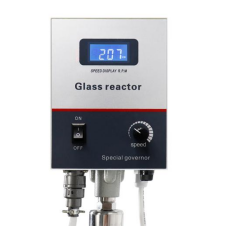 Double Layer 50L Chemical Glass Reactor Overhead Stirrers