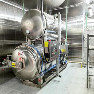 Large automatic dairy batch autoclave soya milk processing autoclave beverage sterilizer
